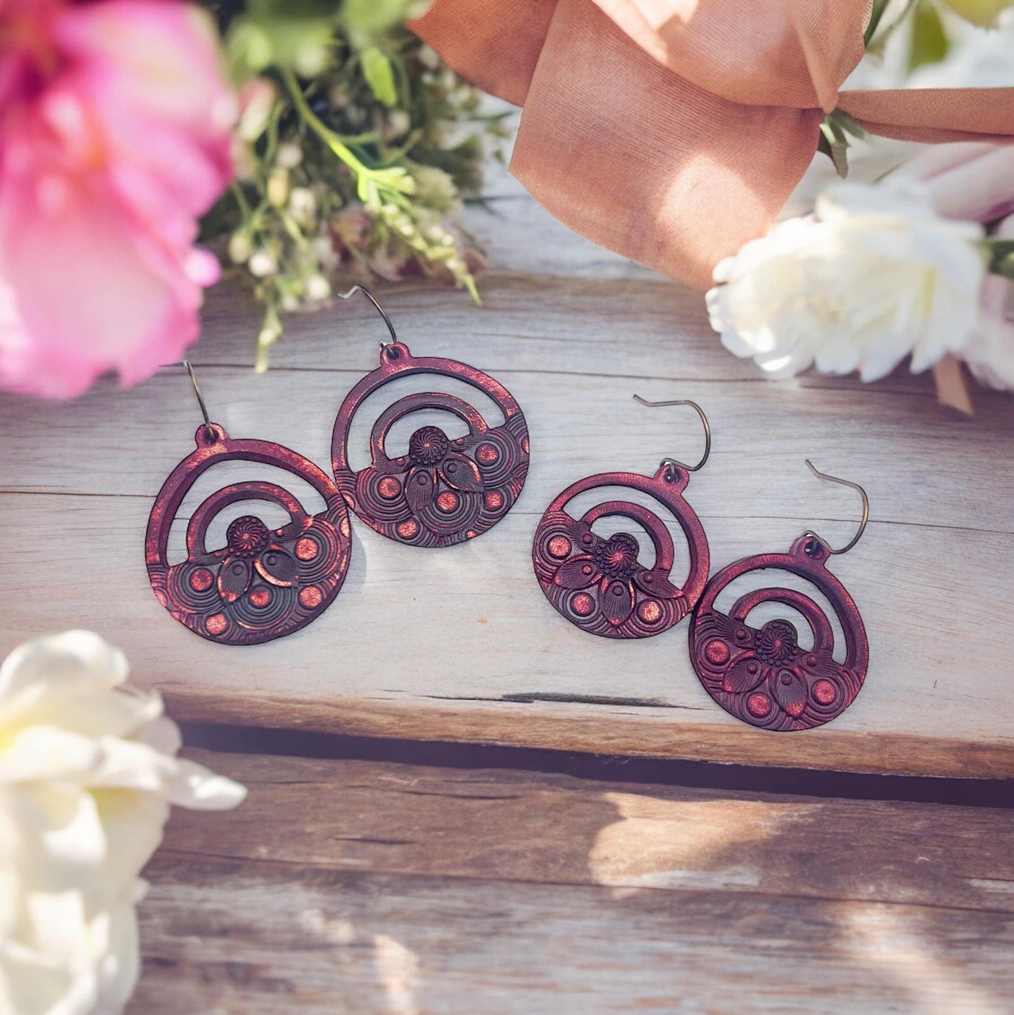 Lana - 3 sizes - not embossed - Steel Rule Wooden Earring Die