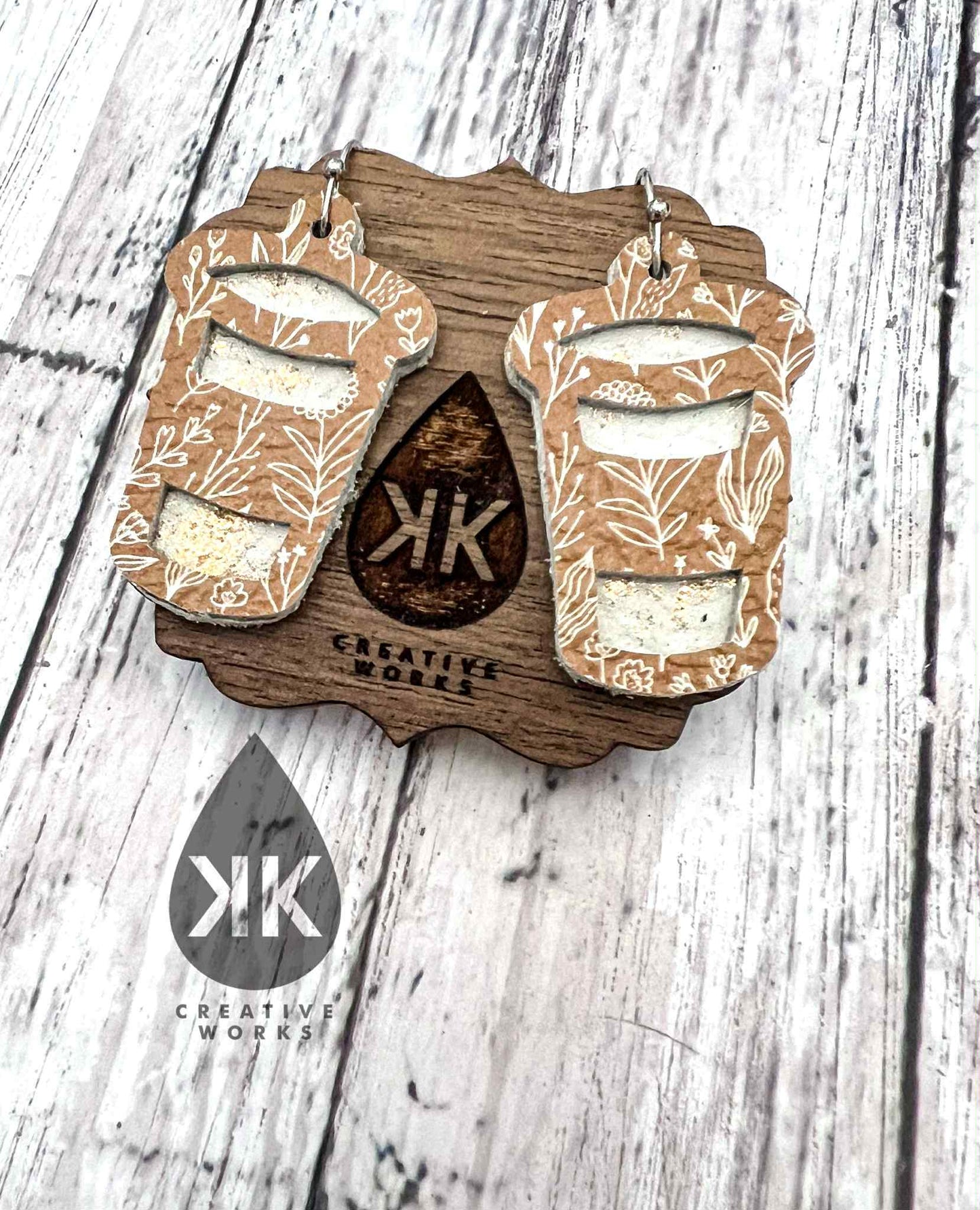 Preorder - Layered Latte  - 1.5" Steel Rule Wooden Earring Die