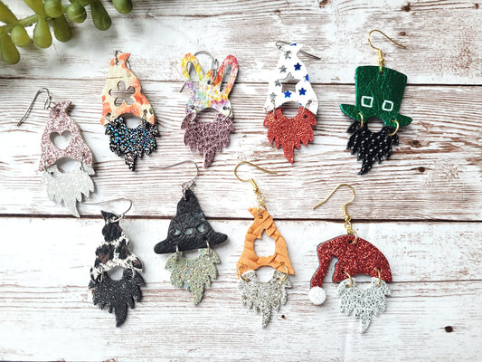 Multi Gnomes - Steel Rule Wooden Earring Die