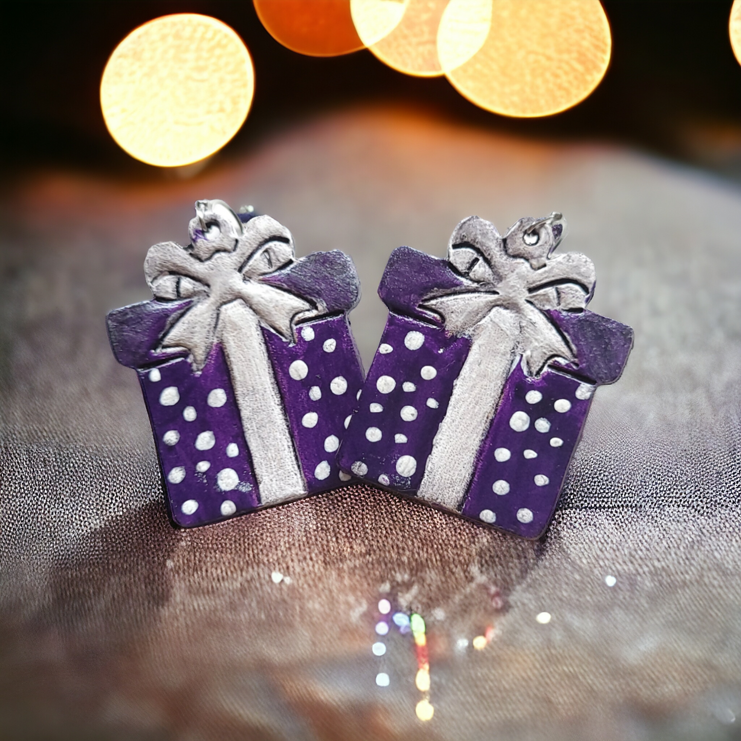 Christmas presents- 4 designs - Embossed pairs - Steele Rule Wooden Earring Die