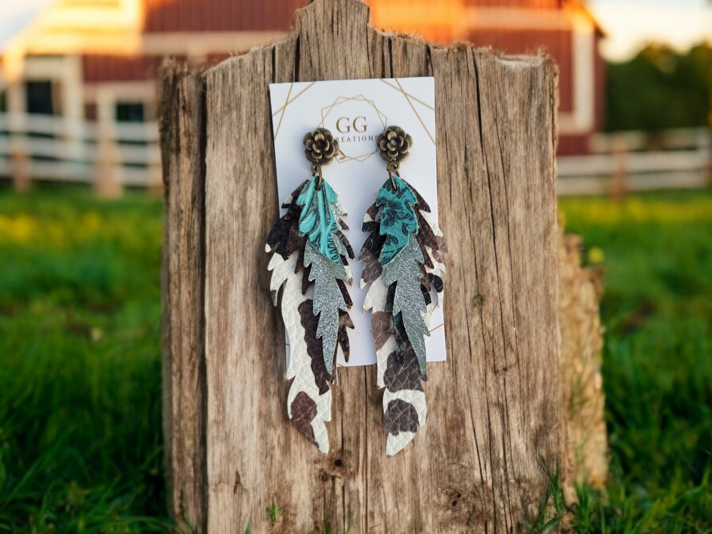 Jagged Feathers -  4 layers - Steel Rule Wooden Earring Die