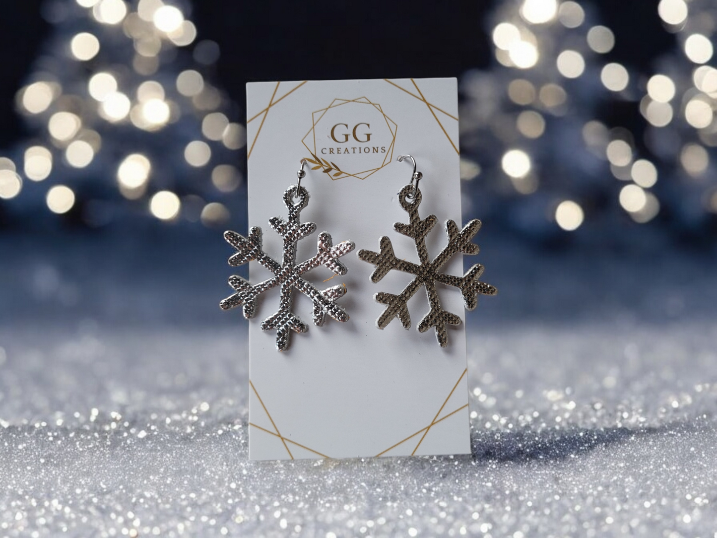 Delicate Snowflakes - 1.5" Pair - Steel Rule Wooden Earring Die