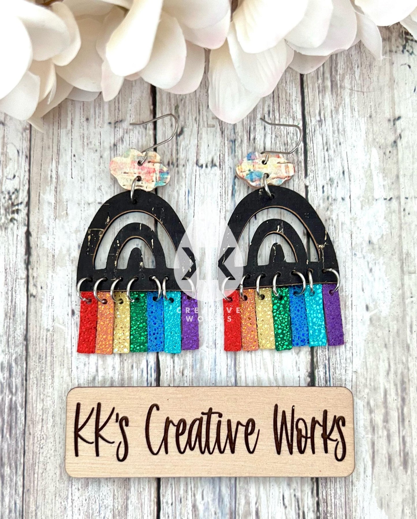 Rainbow Dreams - Steel Rule Wooden Earring Die