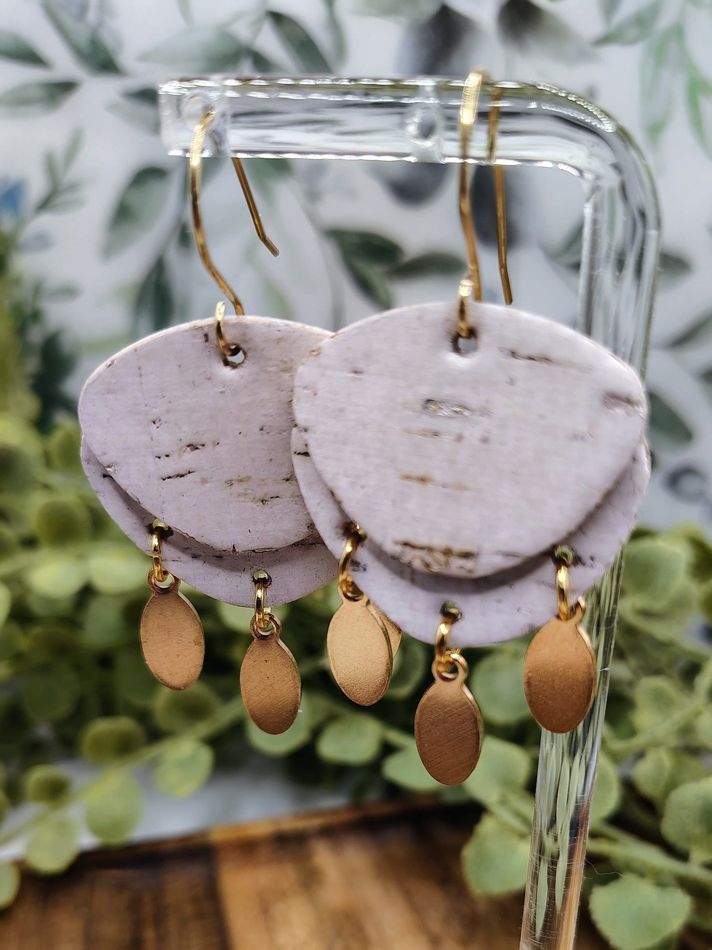 Rossy Dangle - Geometric Drop - Steel Rule Wooden Earring Die