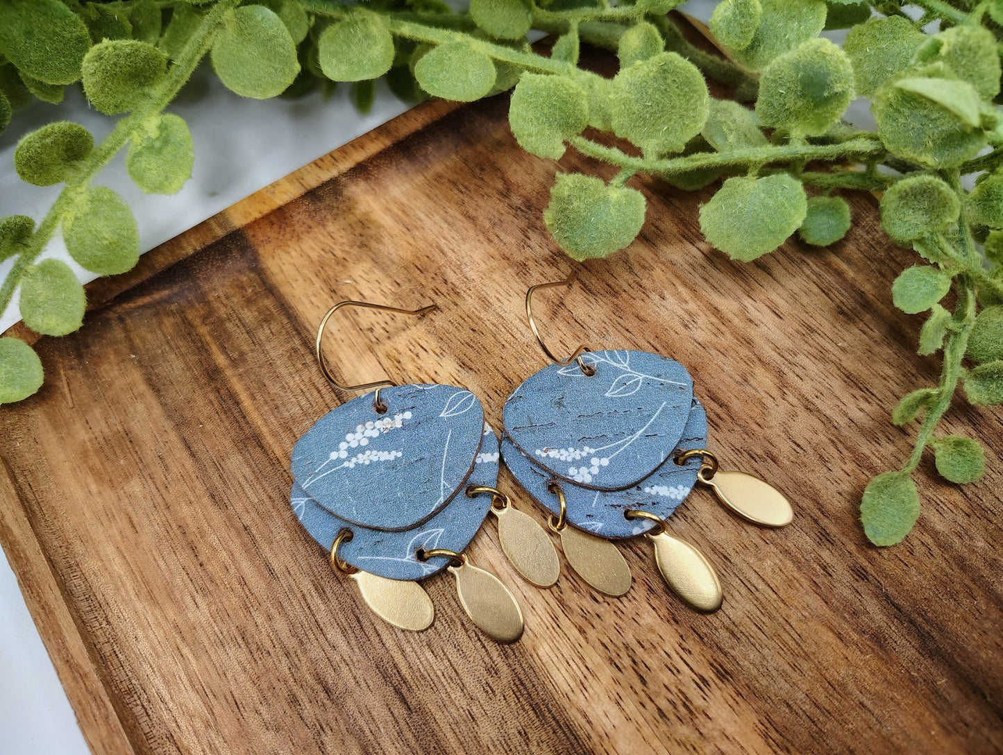 Rossy Dangle - Geometric Drop - Steel Rule Wooden Earring Die