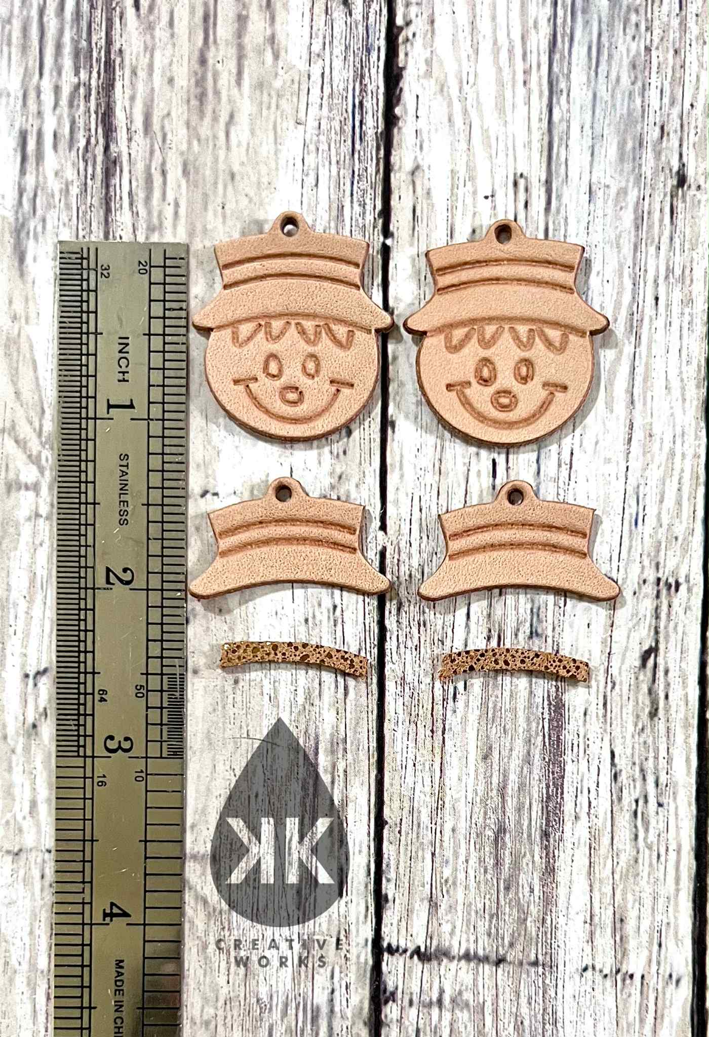 Cute Embossed Scarecrow - Embossed Pair - Steel Rule Earring Die
