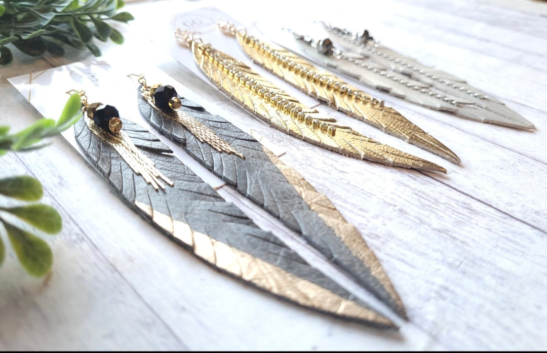 Skinny Feather - Western Collection - Steel Rule Wooden Earring Die