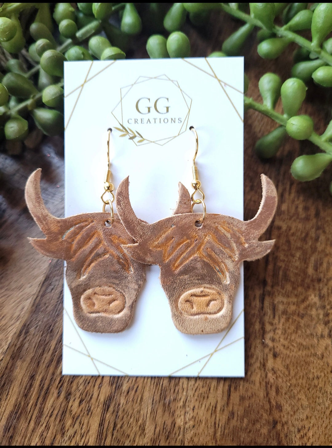 Highlander Cow -1.75" Embossed - Steel Rule Wooden Earring Die (Copy)