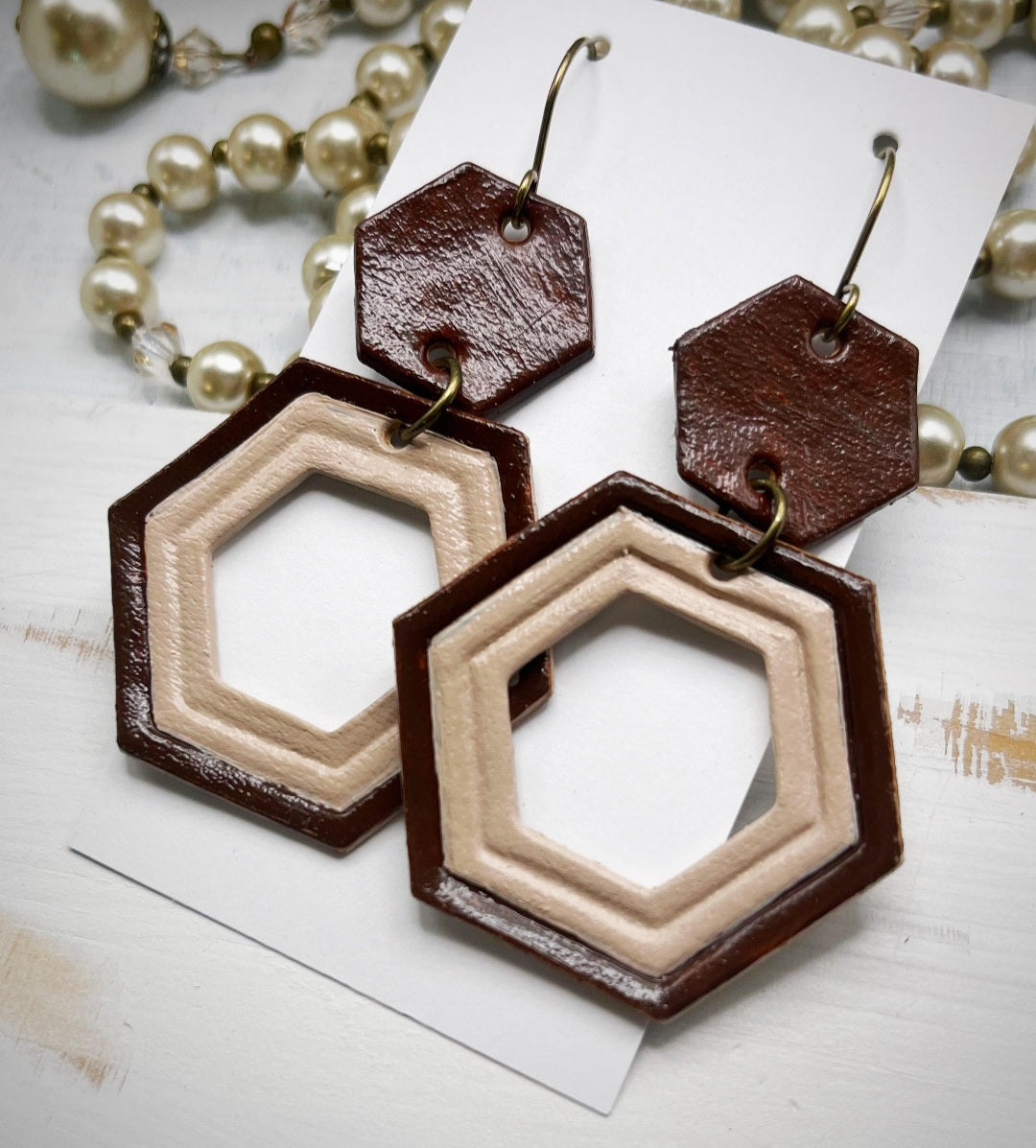 Embossed Geometric - 6 Multi Shapes (1.5") - Steel Rule Wooden Earring Die Cutout