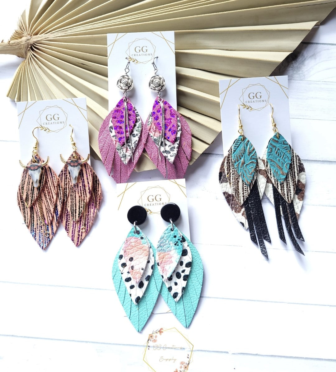 Triple Leaf Fringe- Steel Rule Earring Die