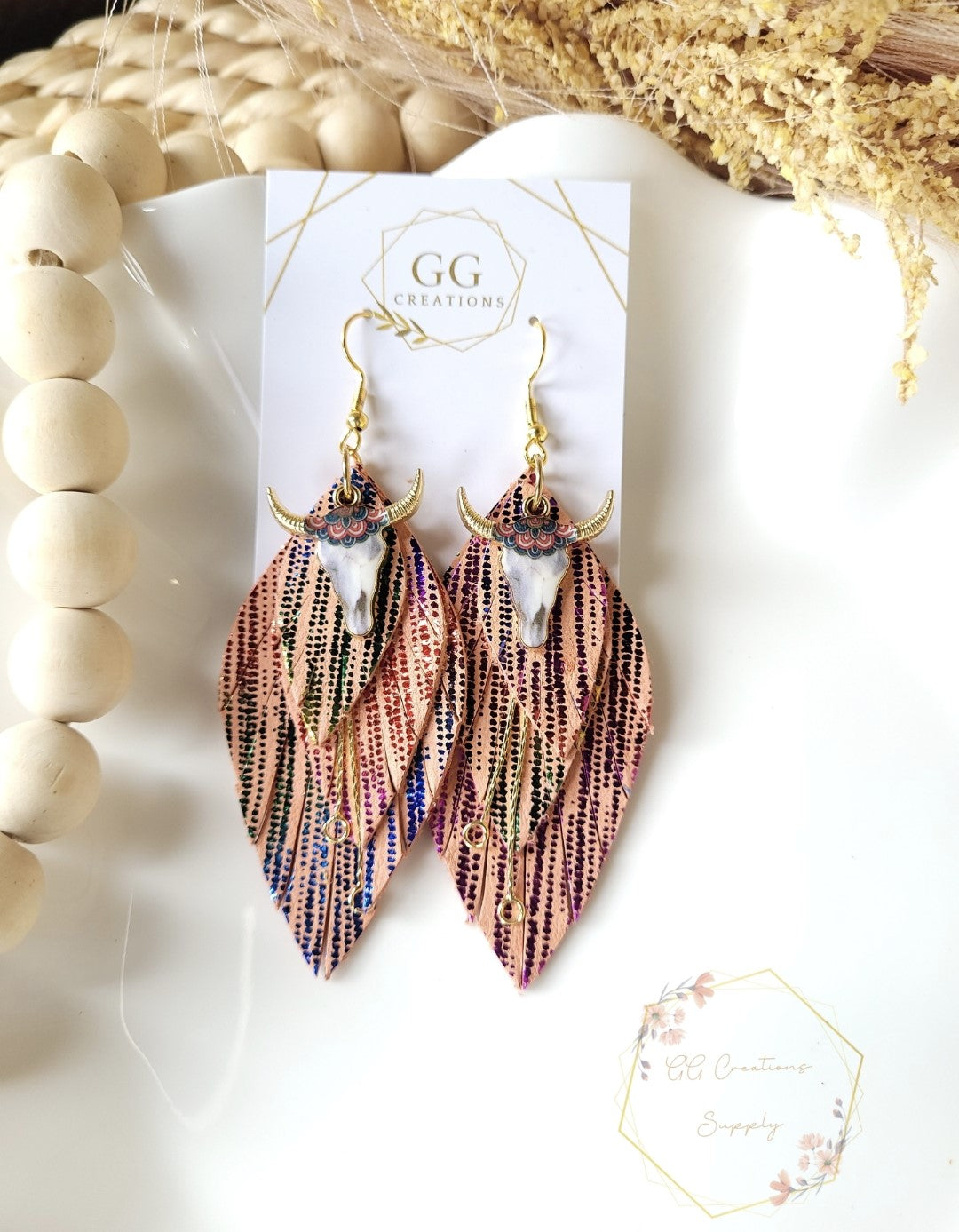 Triple Leaf Fringe- Steel Rule Earring Die