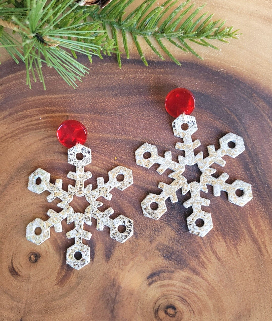 Snowflake Drop - Steel Rule Wooden Earring Die