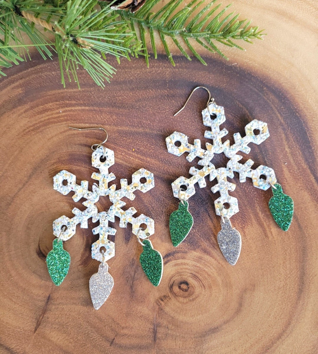 Snowflake Drop - Steel Rule Wooden Earring Die