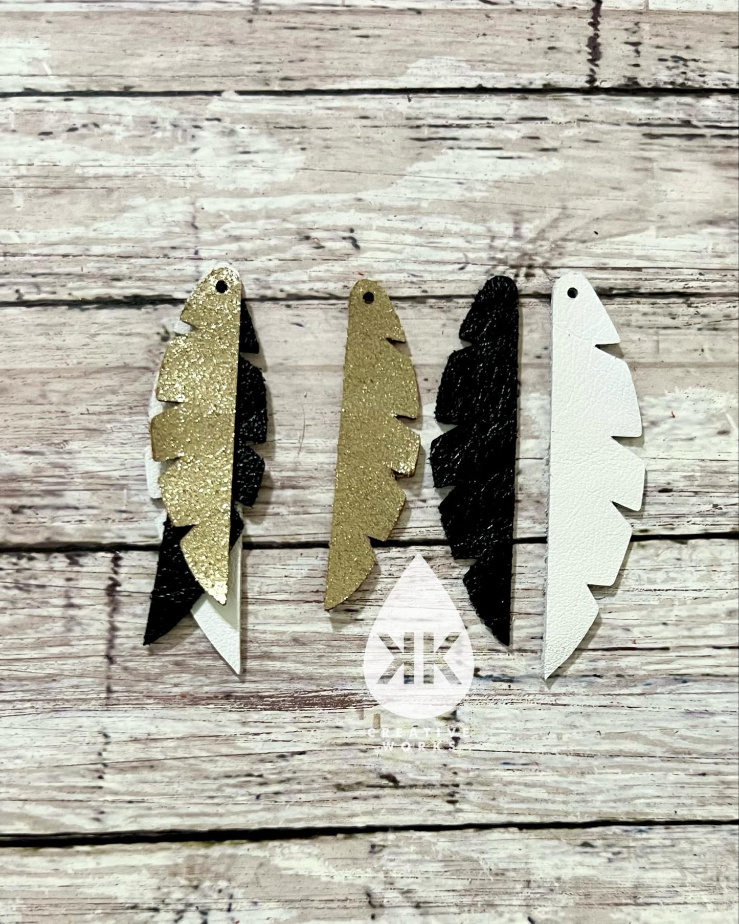 KK's Fantasy Sports Feather - Embossed - Steel Rule Wooden Earring Die