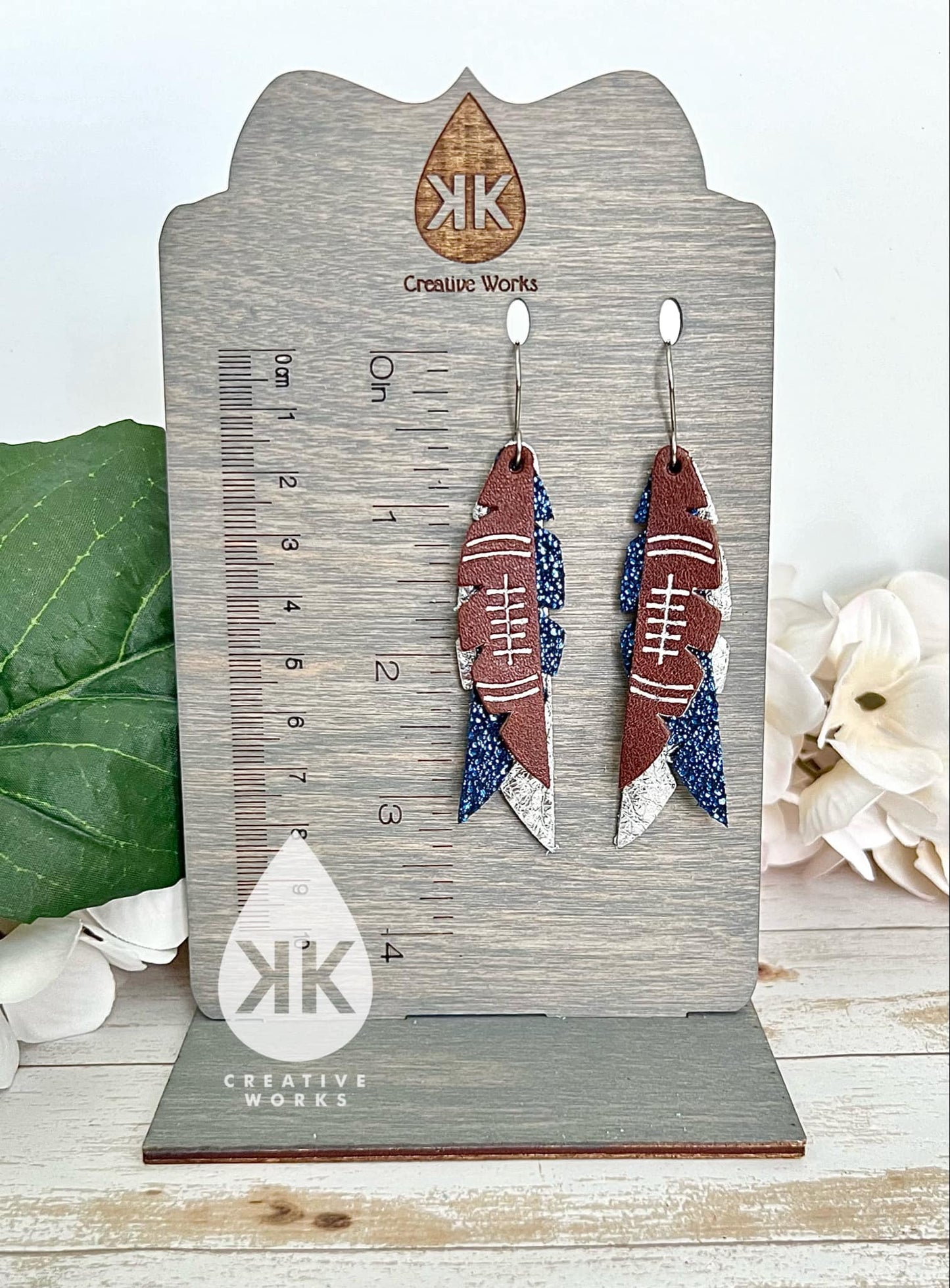 KK's Fantasy Sports Feather - Embossed - Steel Rule Wooden Earring Die