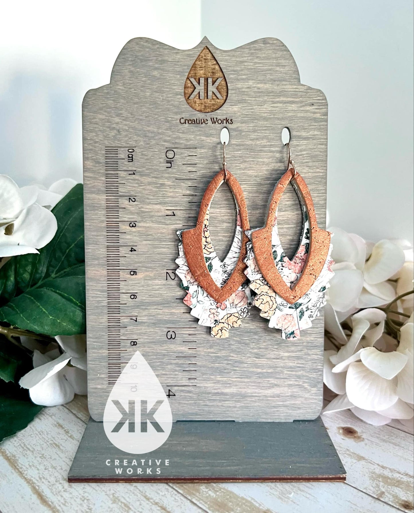 The Queens Fringed Reflection  - Steel Rule Wooden Earring Die