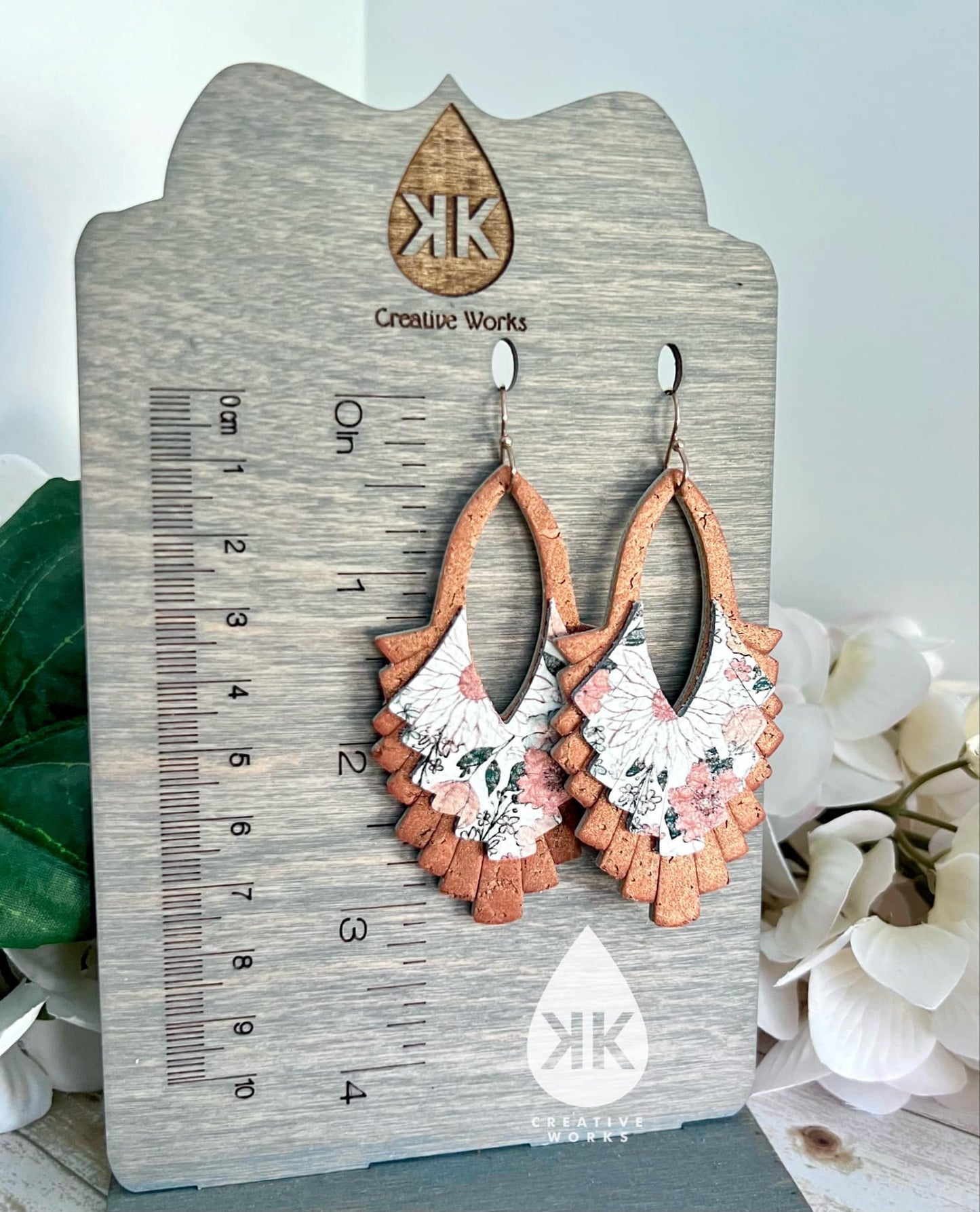 The Queens Fringed Reflection  - Steel Rule Wooden Earring Die