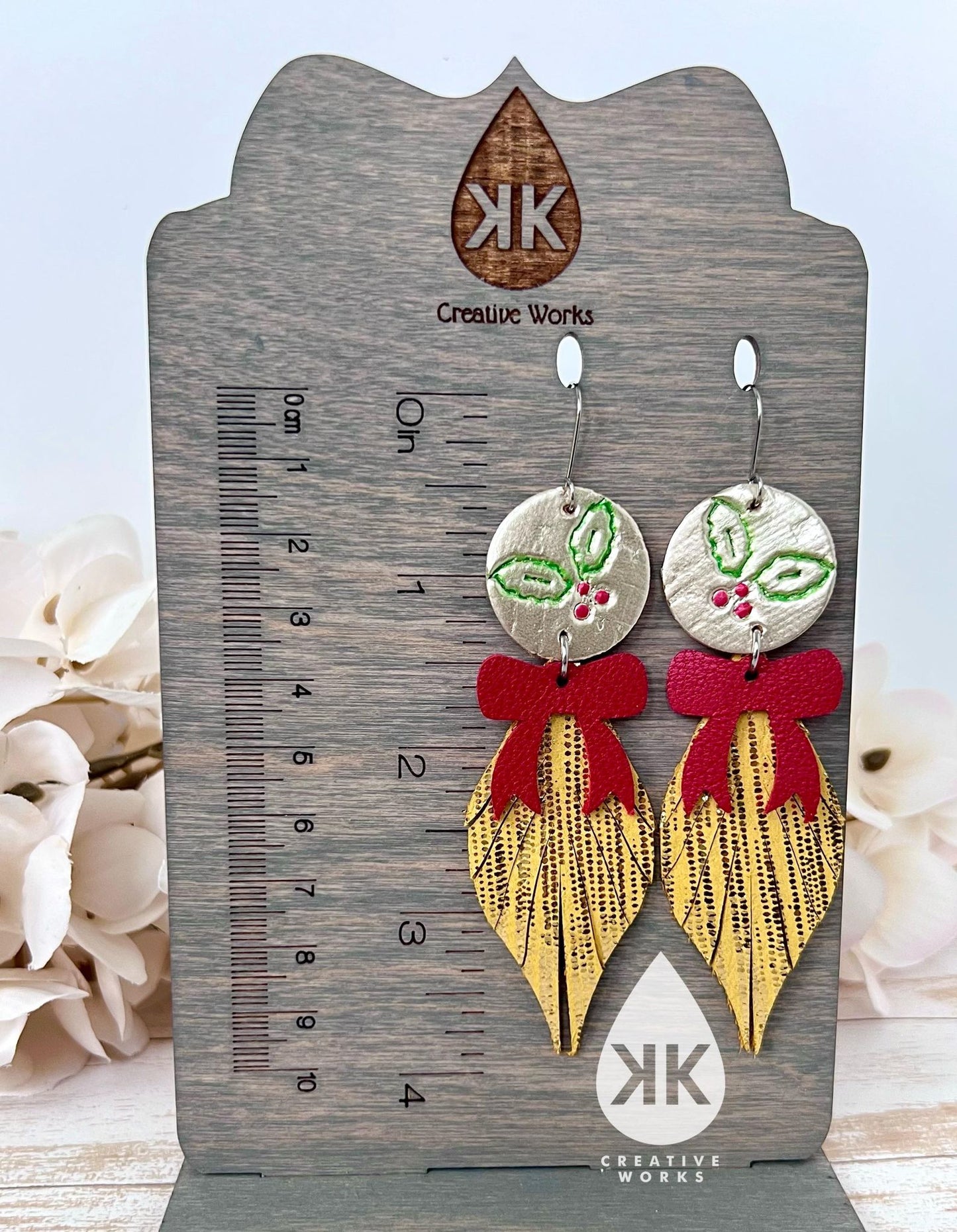 Tis the Season Holiday Collection - 24mm Embossed Multi Circles (mirrored pairs) - Steel Rule Wooden Earring Die