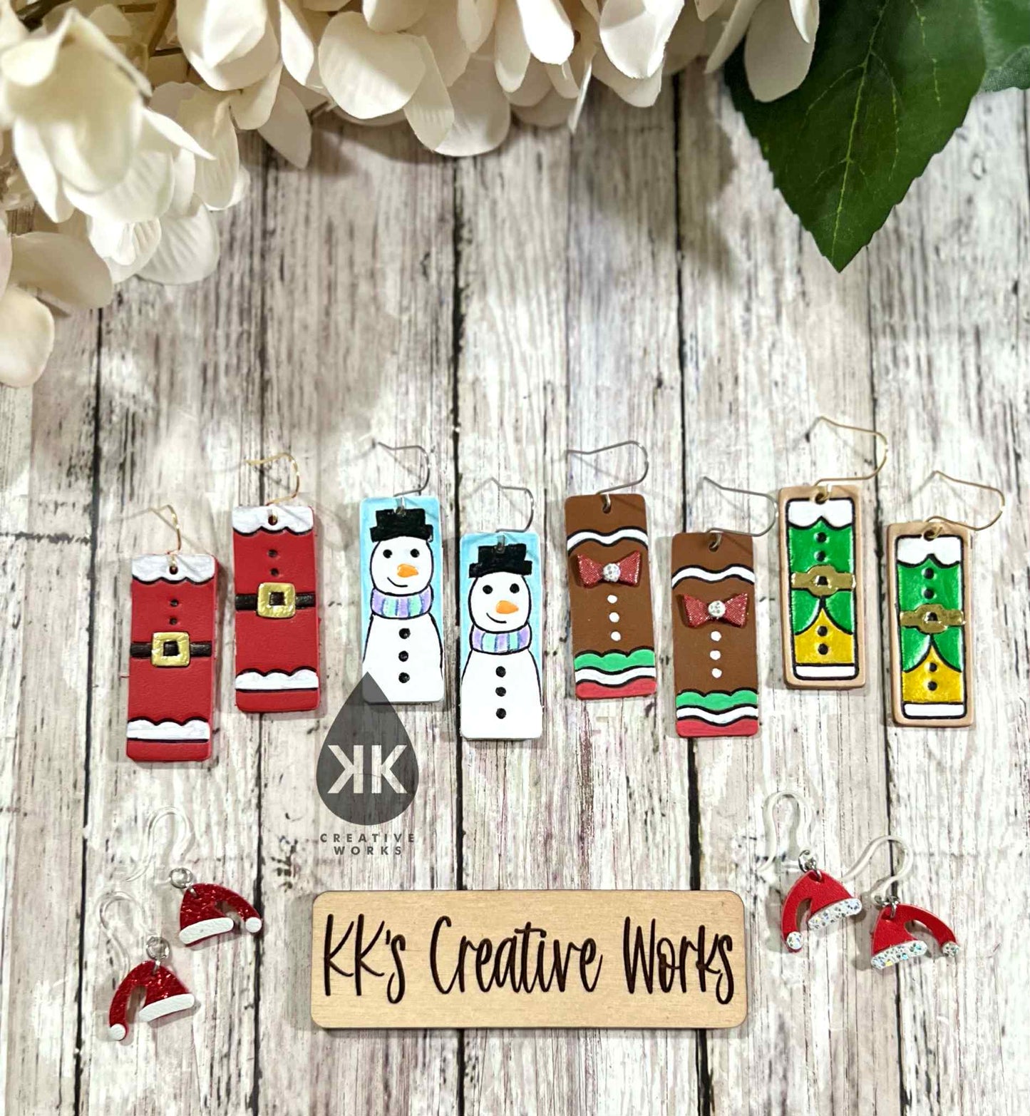 Embossed Christmas Bars - 4 designs & cutouts - Steel Rule Earring Die