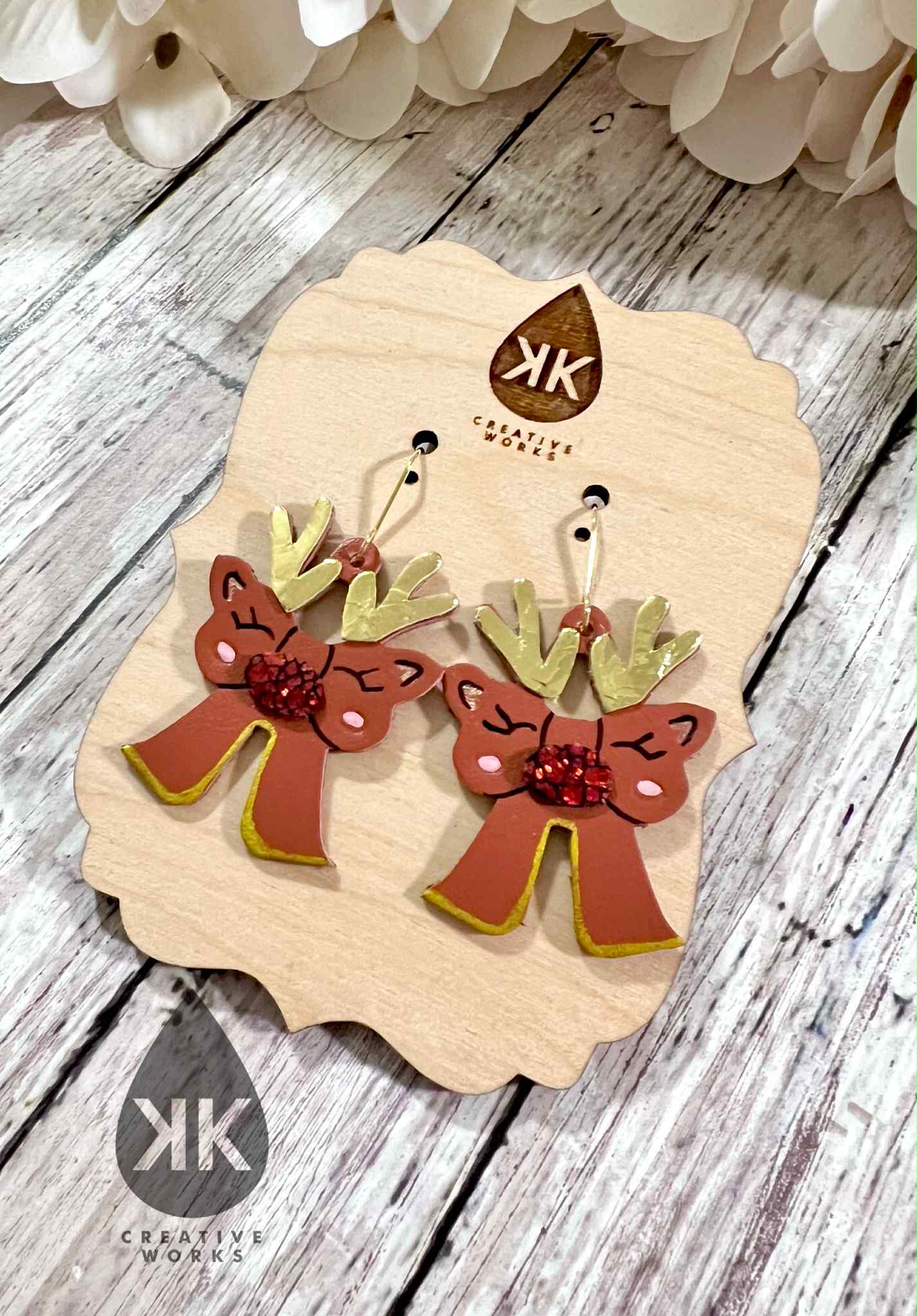 Multi Embossed Christmas Bows -  4 designs with cutouts  - Steel Rule Wooden Earring Die