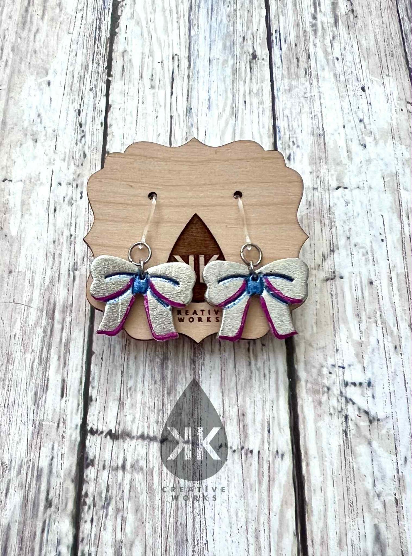 Bow-u-tiful Bliss - Embossed Multi Bows - 5 styles (pairs) - Steel Rule Wooden Earring Die