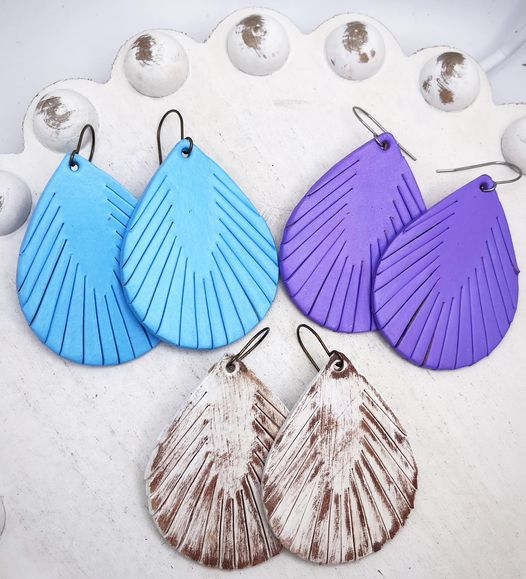 Fat Fringed Teardrop (Pair) - Steel Rule Wooden Earring Die