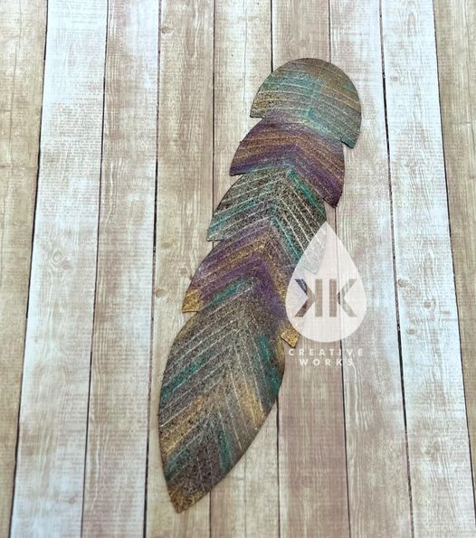 Preorder - Embossed Feather Bracelet - Steel Rule Wooden Die