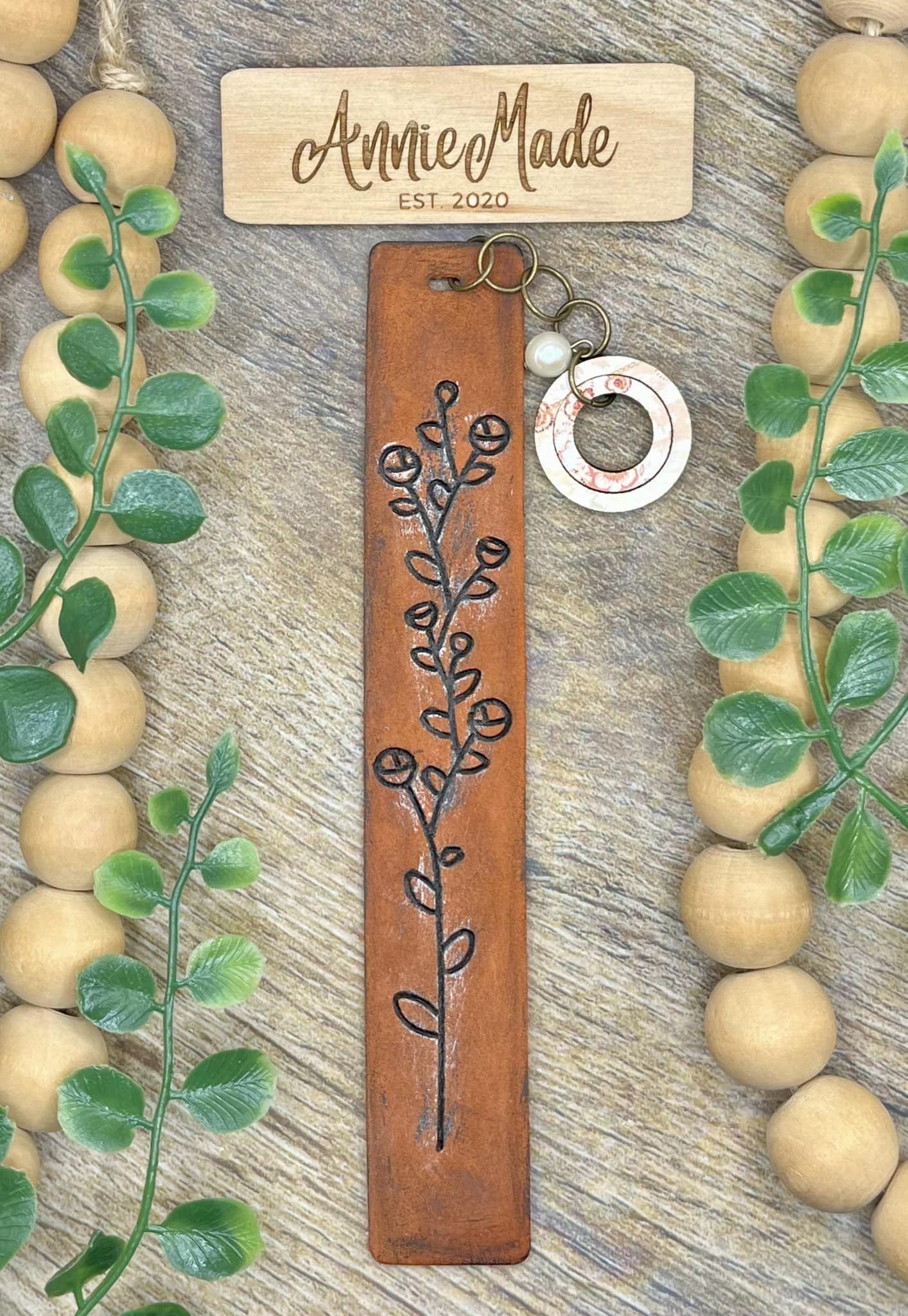 Floral embossed Bookmark - Steel Rule Wooden Die (Copy)