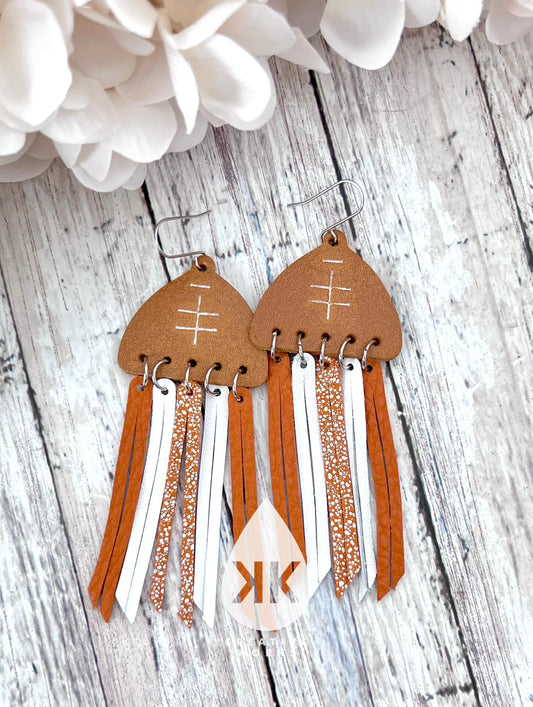 Preorder - KK’s Football Fan-dangle - Embossed Pair (football only) - Steel Rule Wooden Earring Die