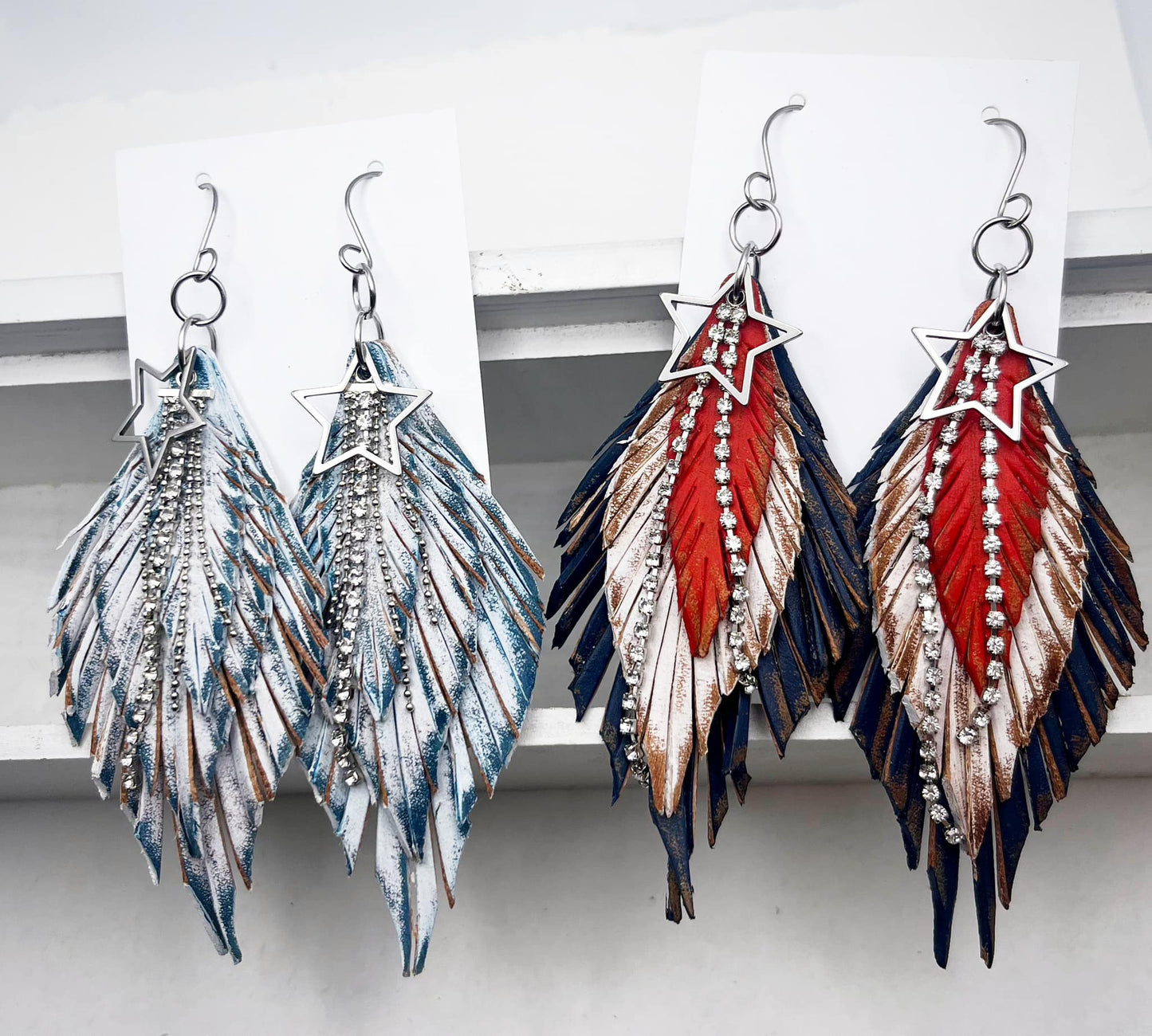 Preorder - Gladys- Feather Fringe - Steel Rule Wooden Earring Die