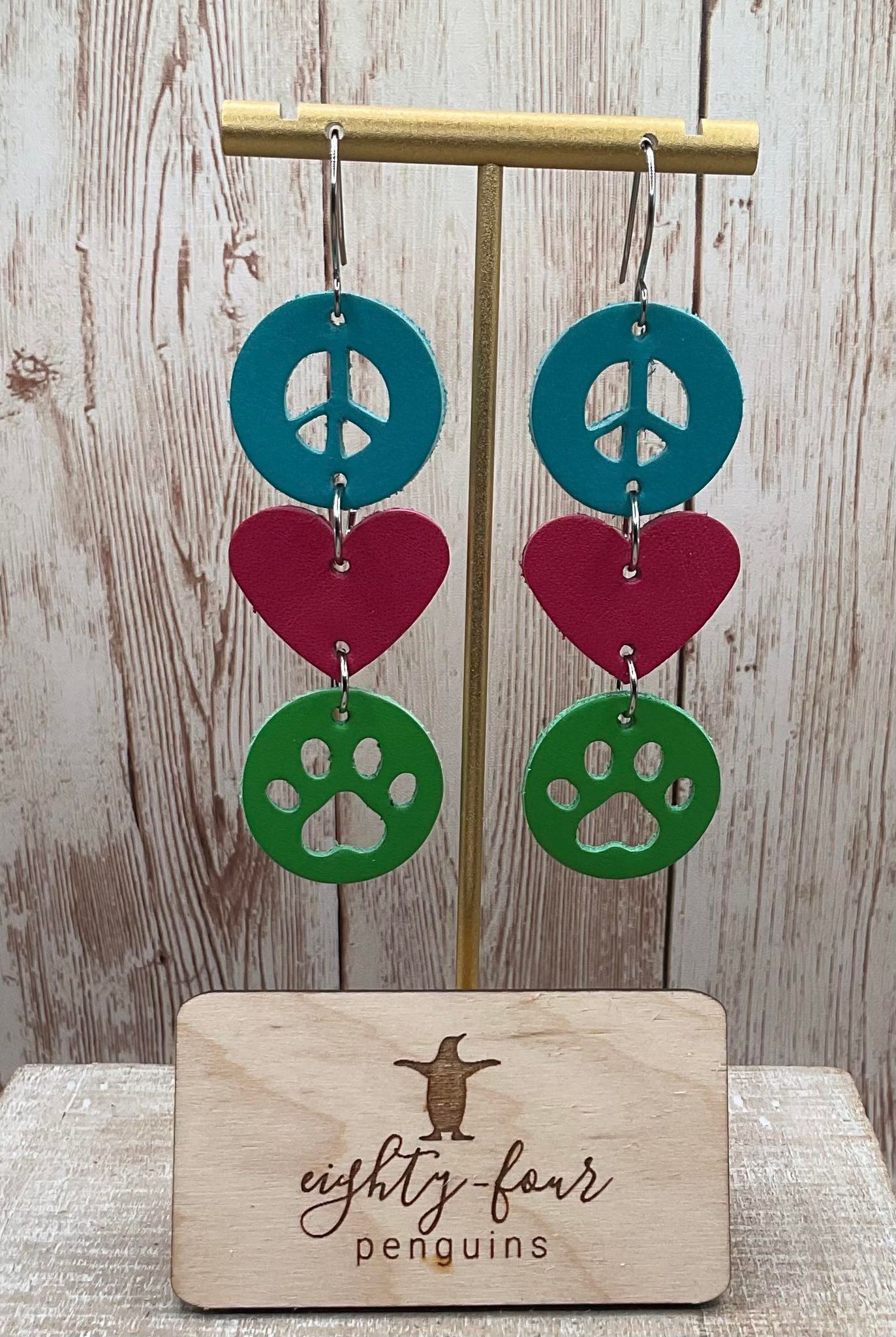 Paw Print- 1" Circle - Steel Rule Wooden Earring Die