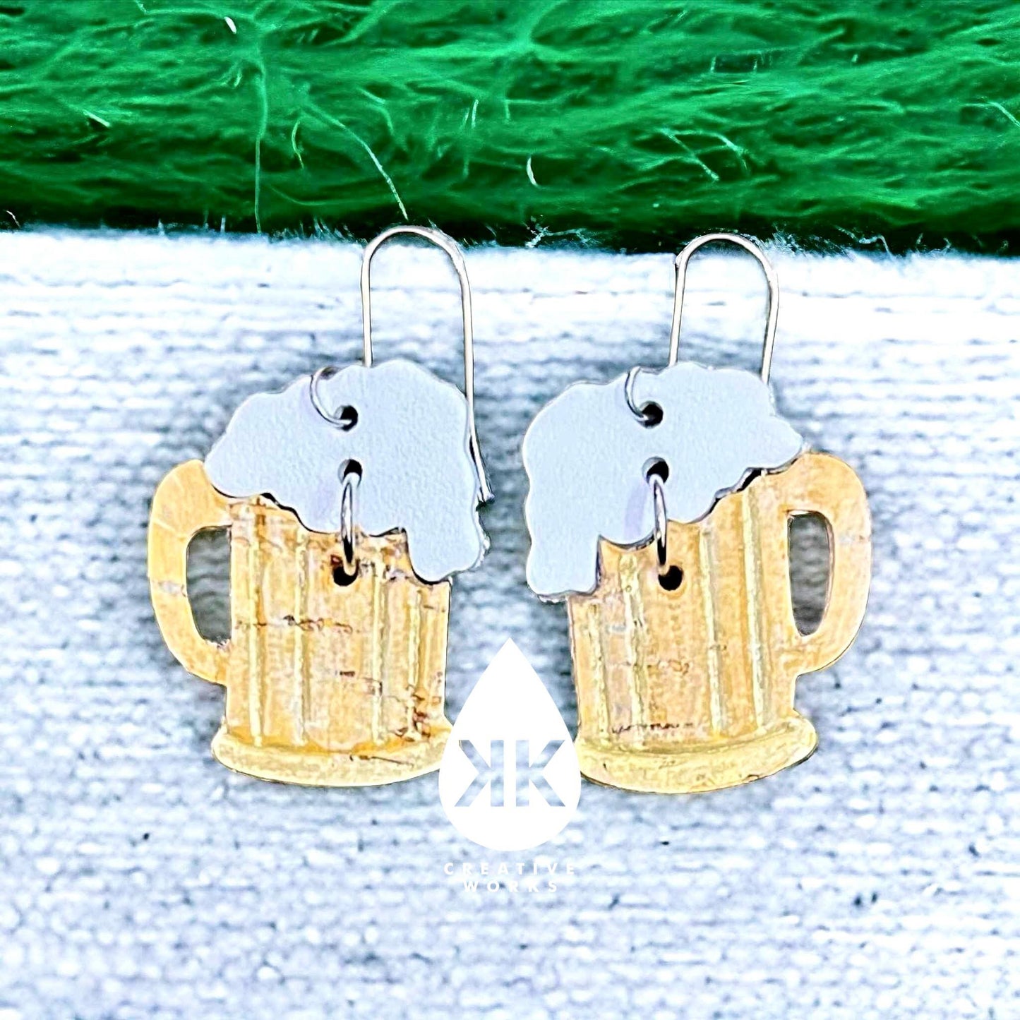 Split Suds in a Mug - 1.25" Mirrored pairs- Embossed and Cut out versions- Steel Rule Earring Die