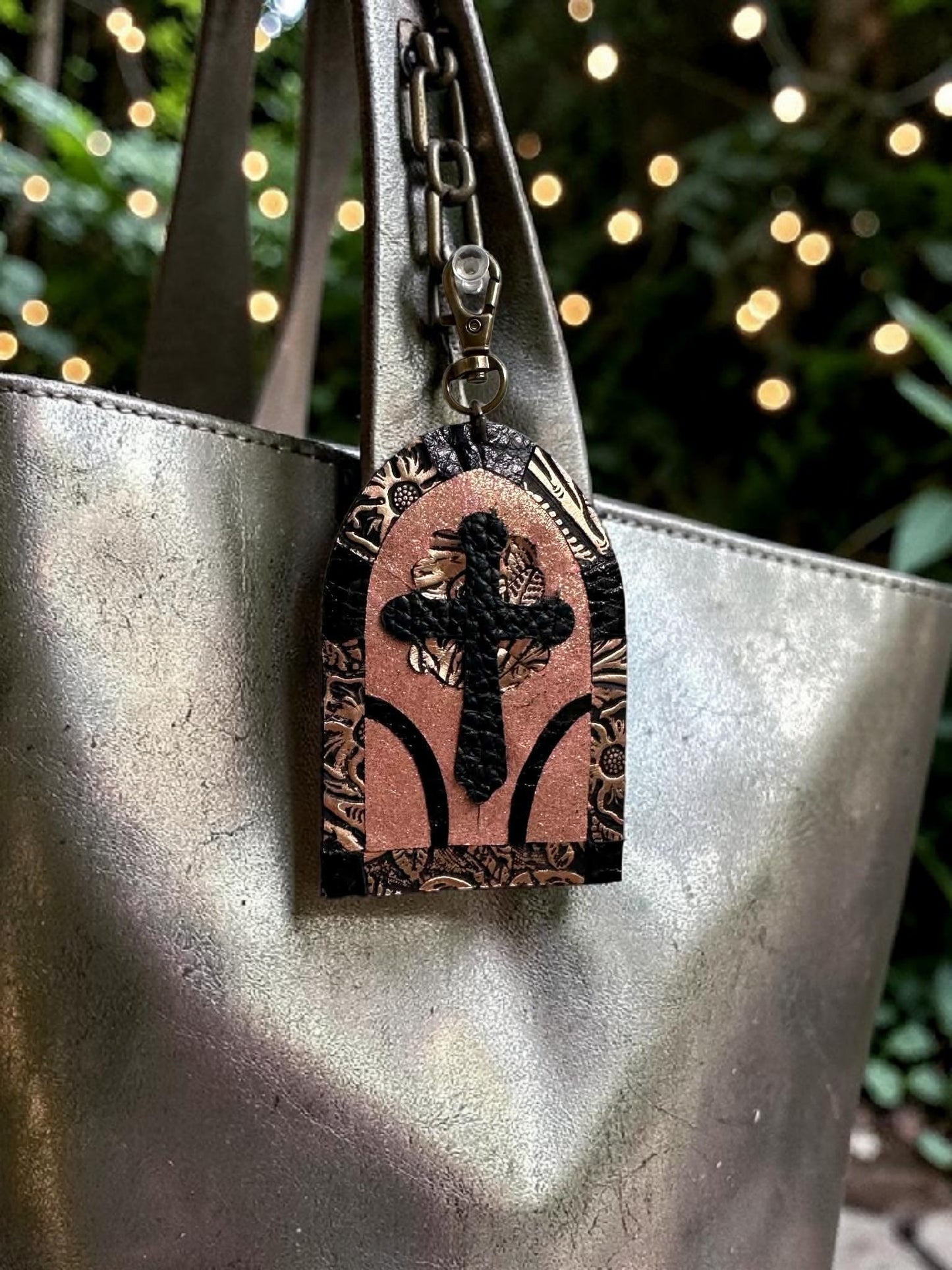 Preorder - Stained Glass Cross  - 3 sizes available - Purse/Bag Accessory - Steel Rule Wooden Die