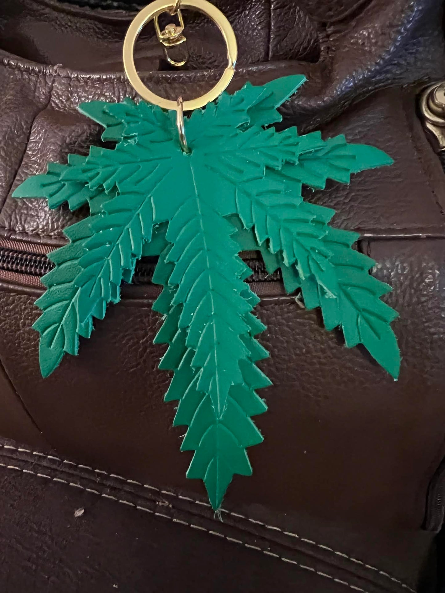 Preorder - Embossed Cannabis Marijuana Leaves -  Accessory, Keychain, Rear View Mirror Charm- Steel Rule Wooden Die