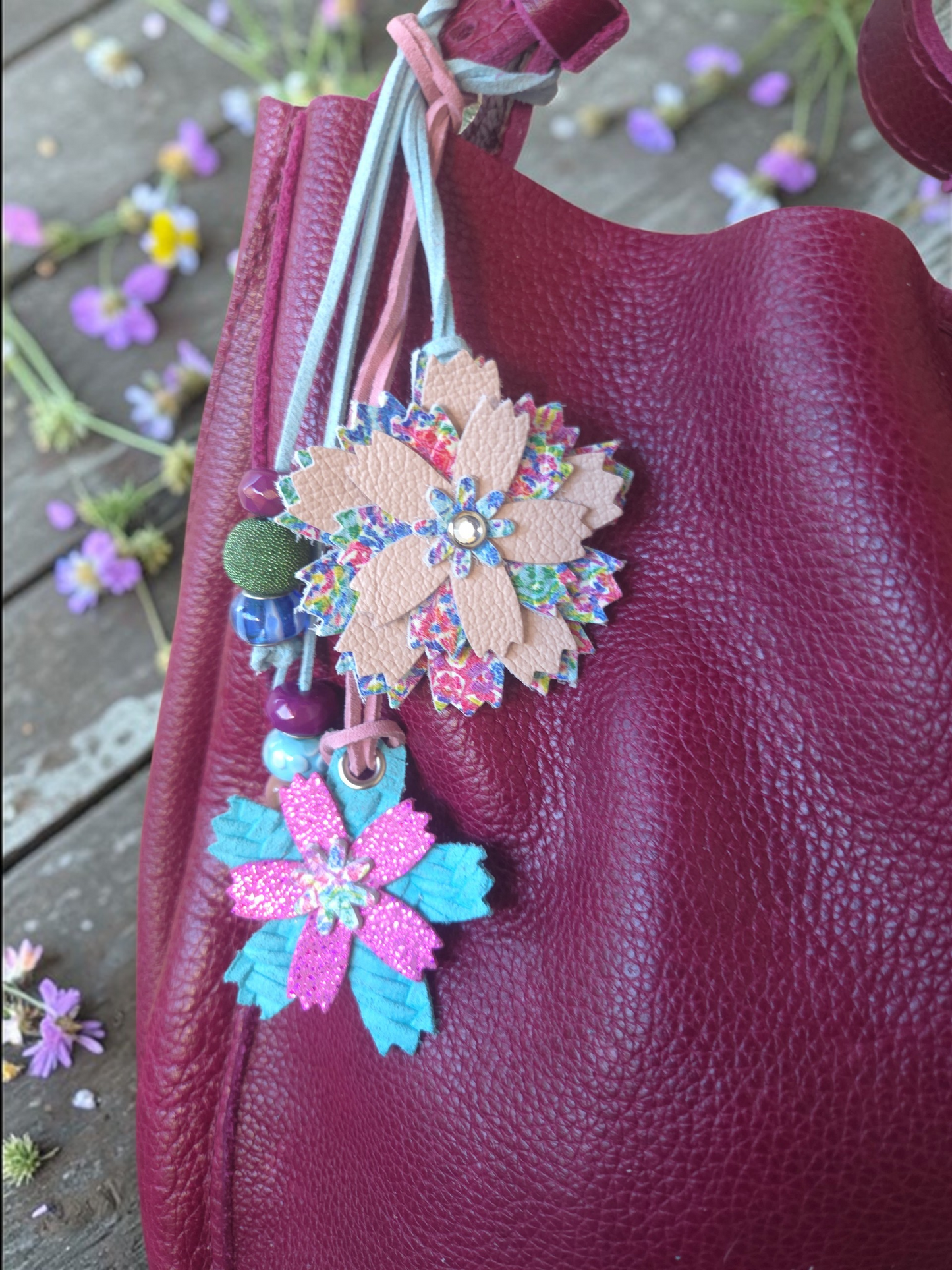 Cherry Blossom Flower - Earring/Bag Charm, Accessory Keychain Die - Steel Rule Wooden Die