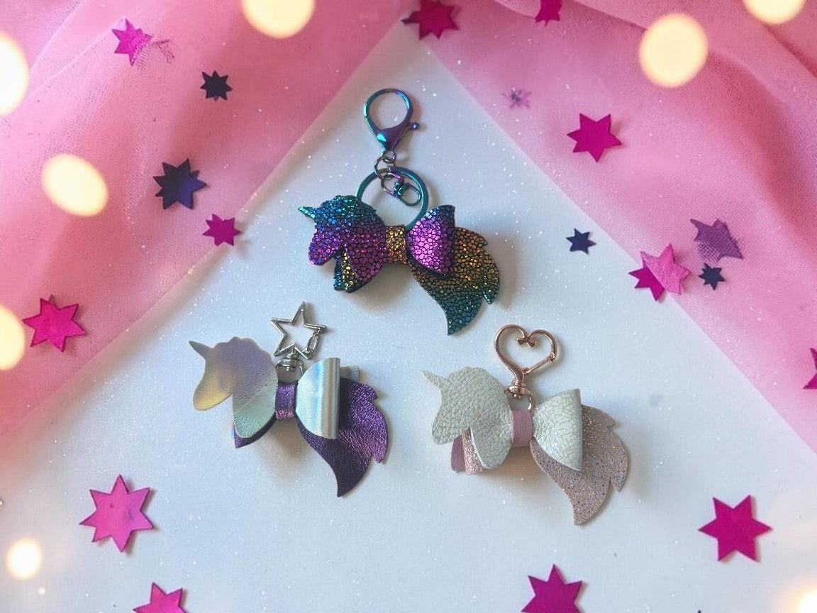 Preorder - Unicorn Tail Bow - Purse flair/zipper pull/hair accessory -Steel Rule Wooden Die (Copy)