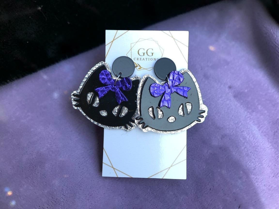 Preorder - Halloween Cat  - 1.5" Pair - Steel Rule Earring Die