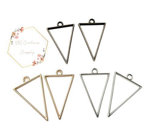 Triangle Bezel Pendants - 6 pieces