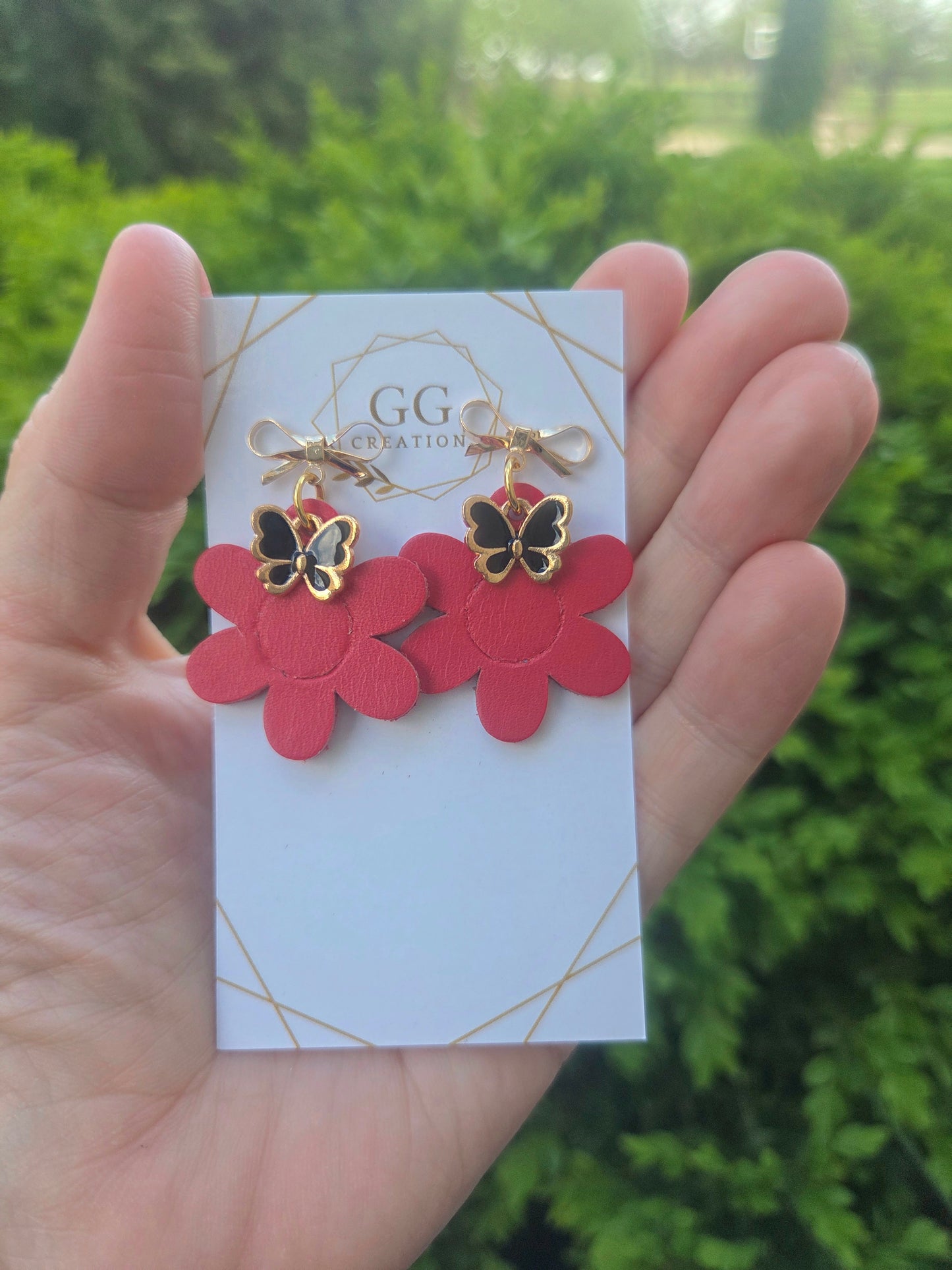 Preorder - Daisy Dangle Flowers - pair - Steel Rule Wooden Earring Die