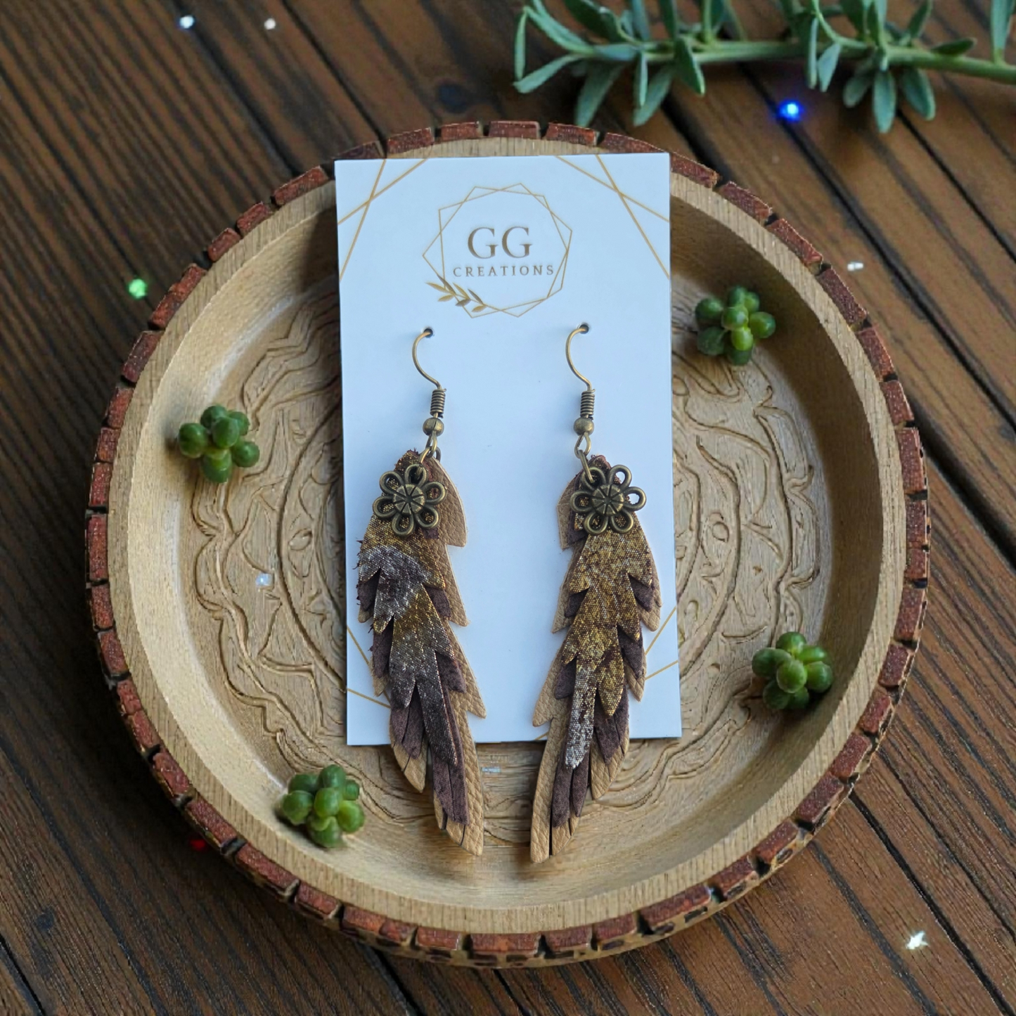 Preorder - KK's Alaida Fringed Feathers - Steel Rule Wooden Earring Die
