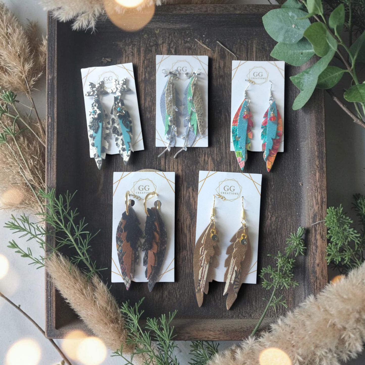 Ellie - Side Fringe Feathers - Steel Rule Wooden Die