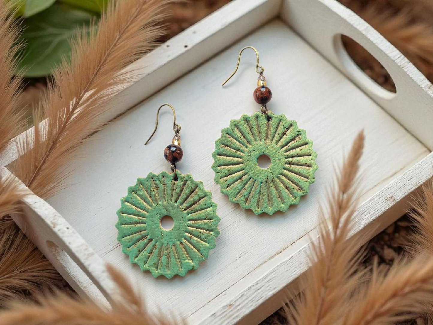 You Spin Me Round  - 1.75" Embossed Pair - Steel Rule Wooden Earring Die