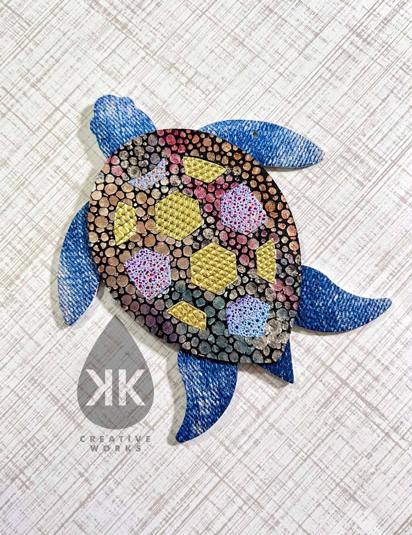 Large Sea Turtle Accessory/Bag Flair -  Steel Rule Wooden Die