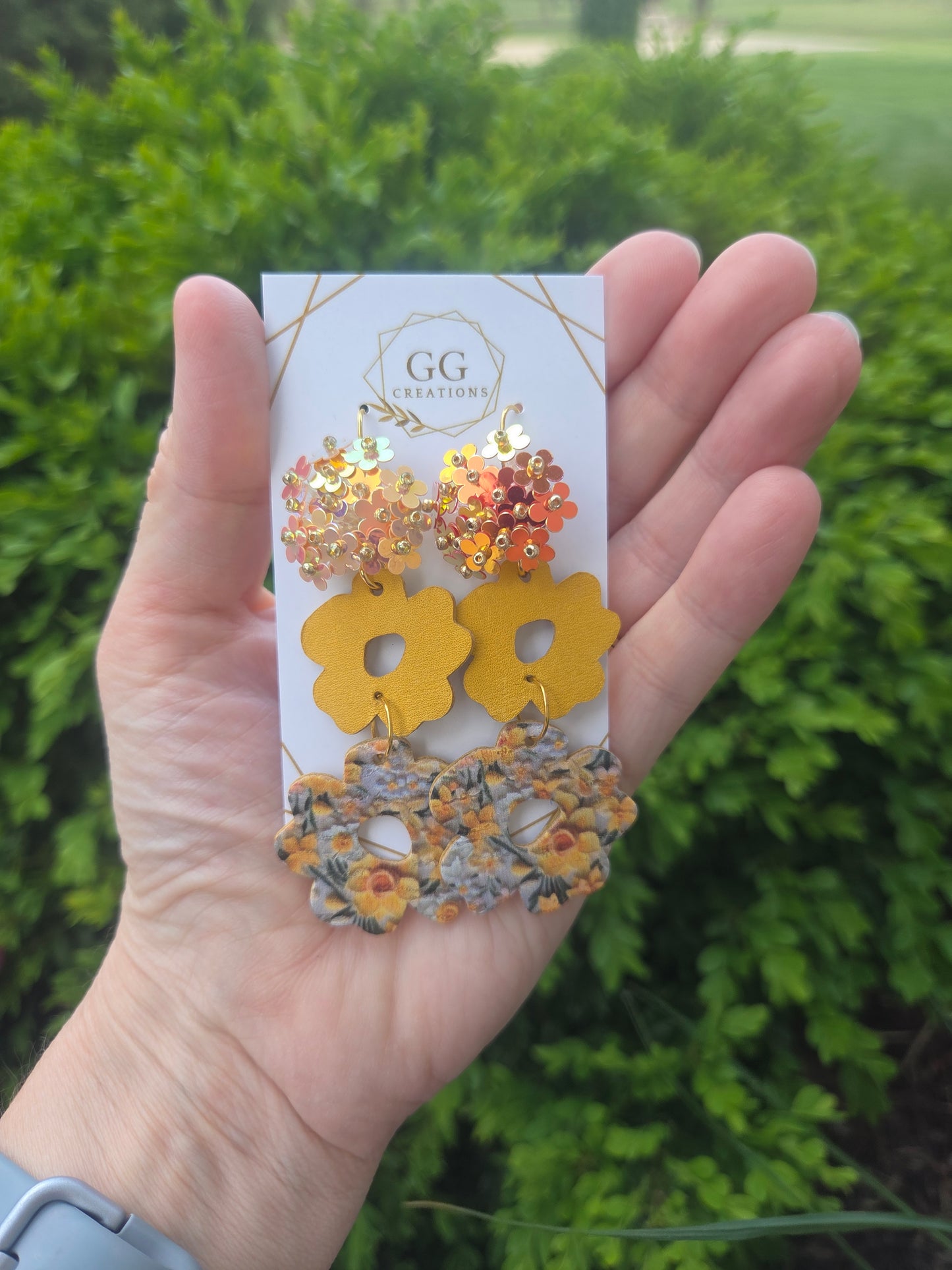Preorder - Boho Flowers - 2 sizes - pairs - Steel Rule Wooden Earring Die