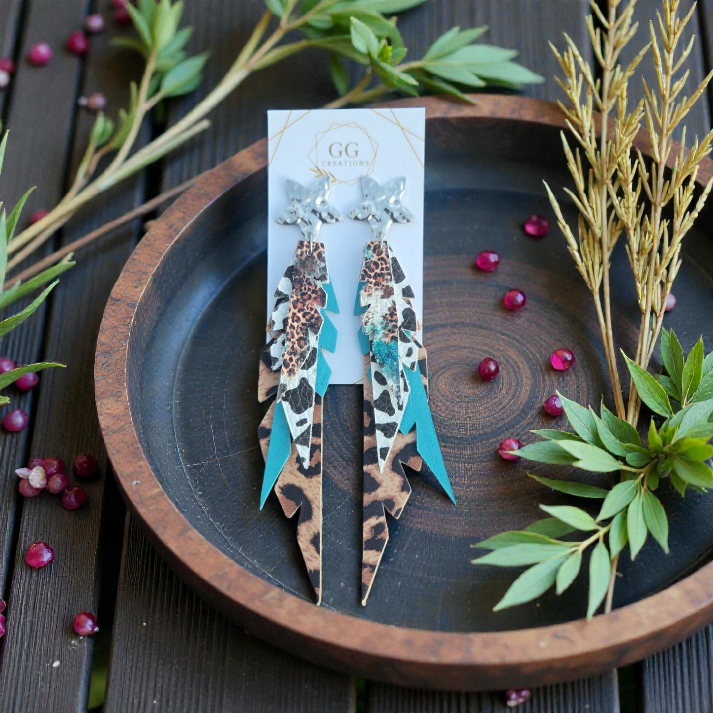 Dream On Jagged Layering Feathers -  5 layers - Steel Rule Wooden Earring Die
