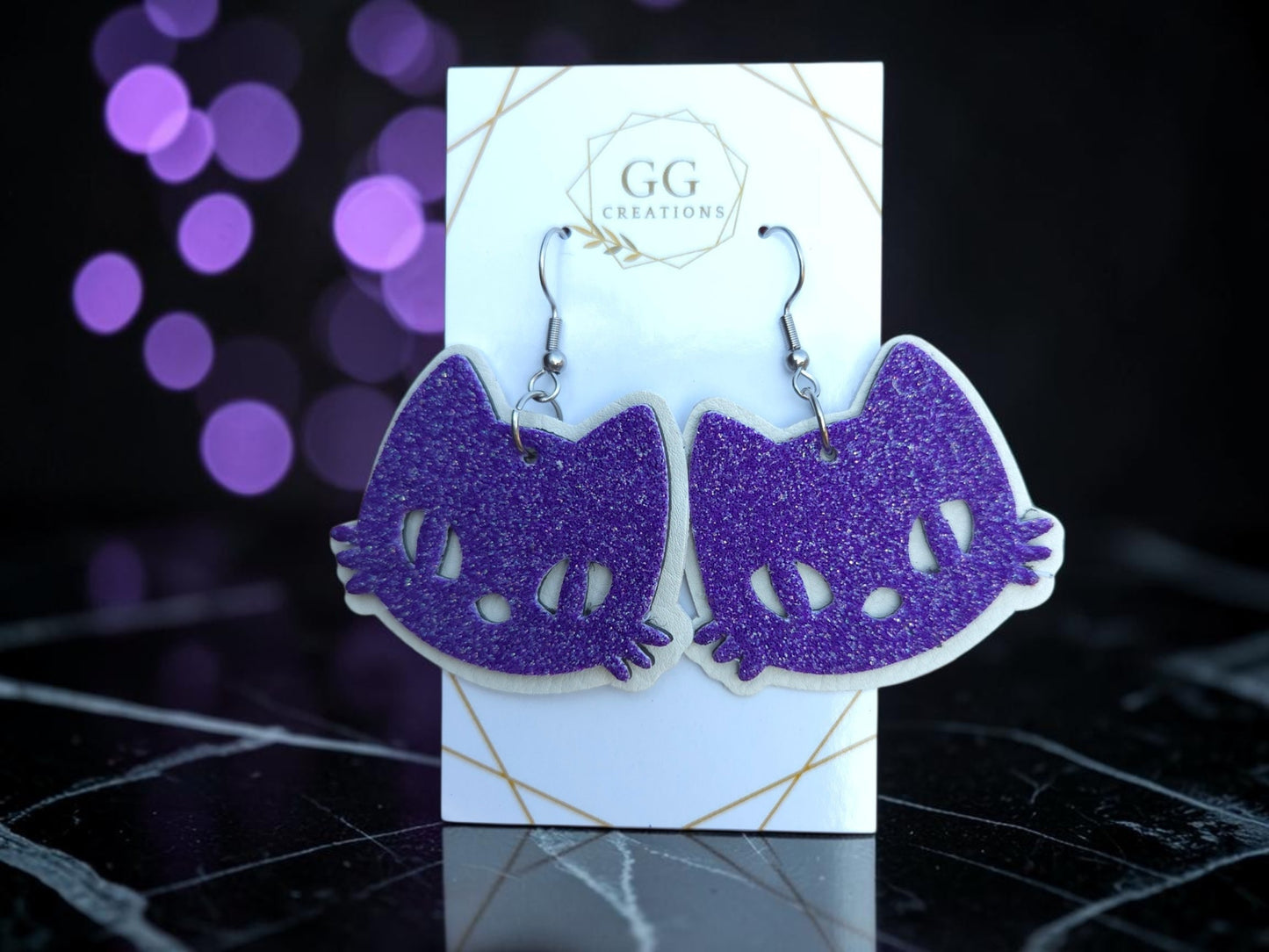 Preorder - Halloween Cat  - 1.5" Pair - Steel Rule Earring Die