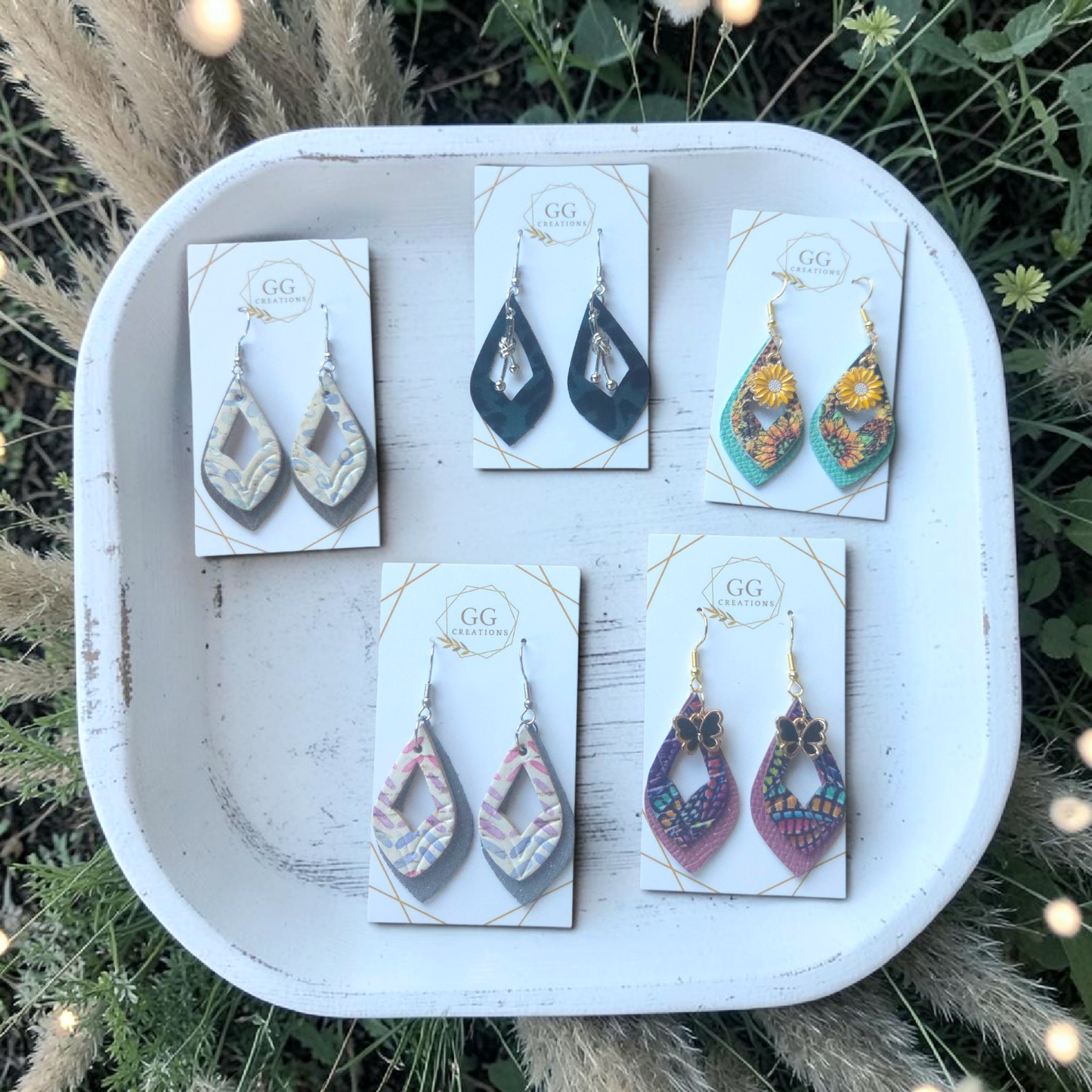 Sweet Surprise Open Teardrops - 2 sizes - embossed & not embossed - Steel Rule Wooden Earring Die