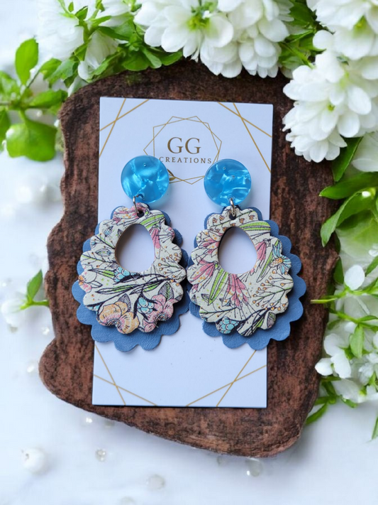Mary Jane's Scalloped Drops- 2 sizes - pairs - Steel Rule Wooden Earring Die