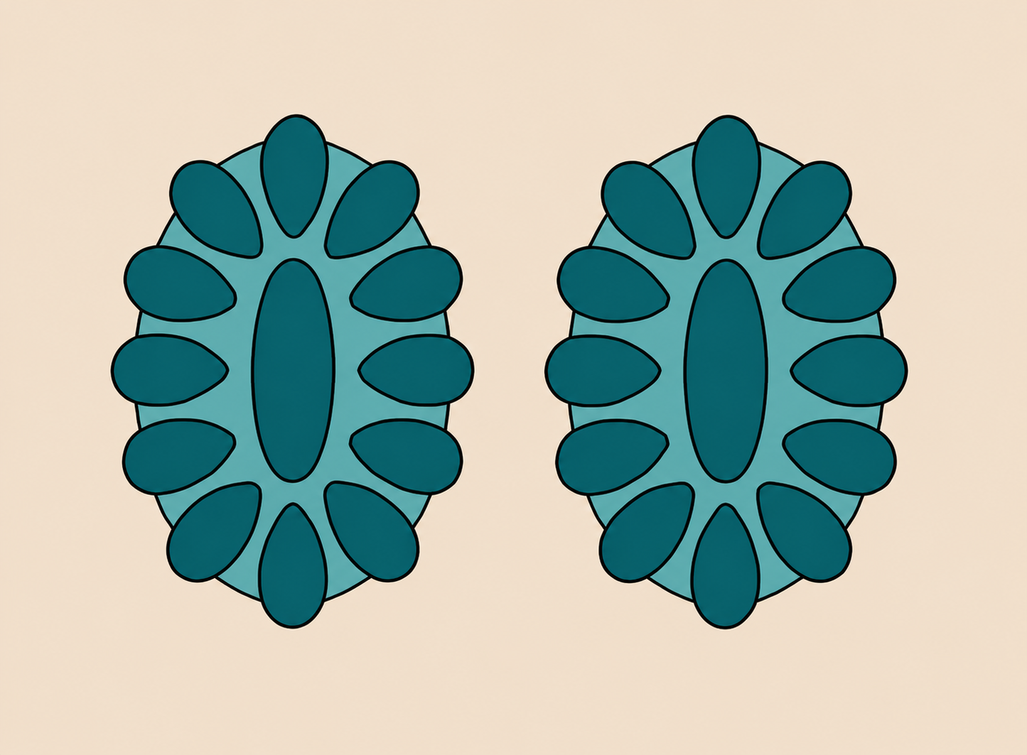 Preorder - Oval Embossed Concho (Pair) - 2 sizes available - Steel Rule Wooden Earring Die