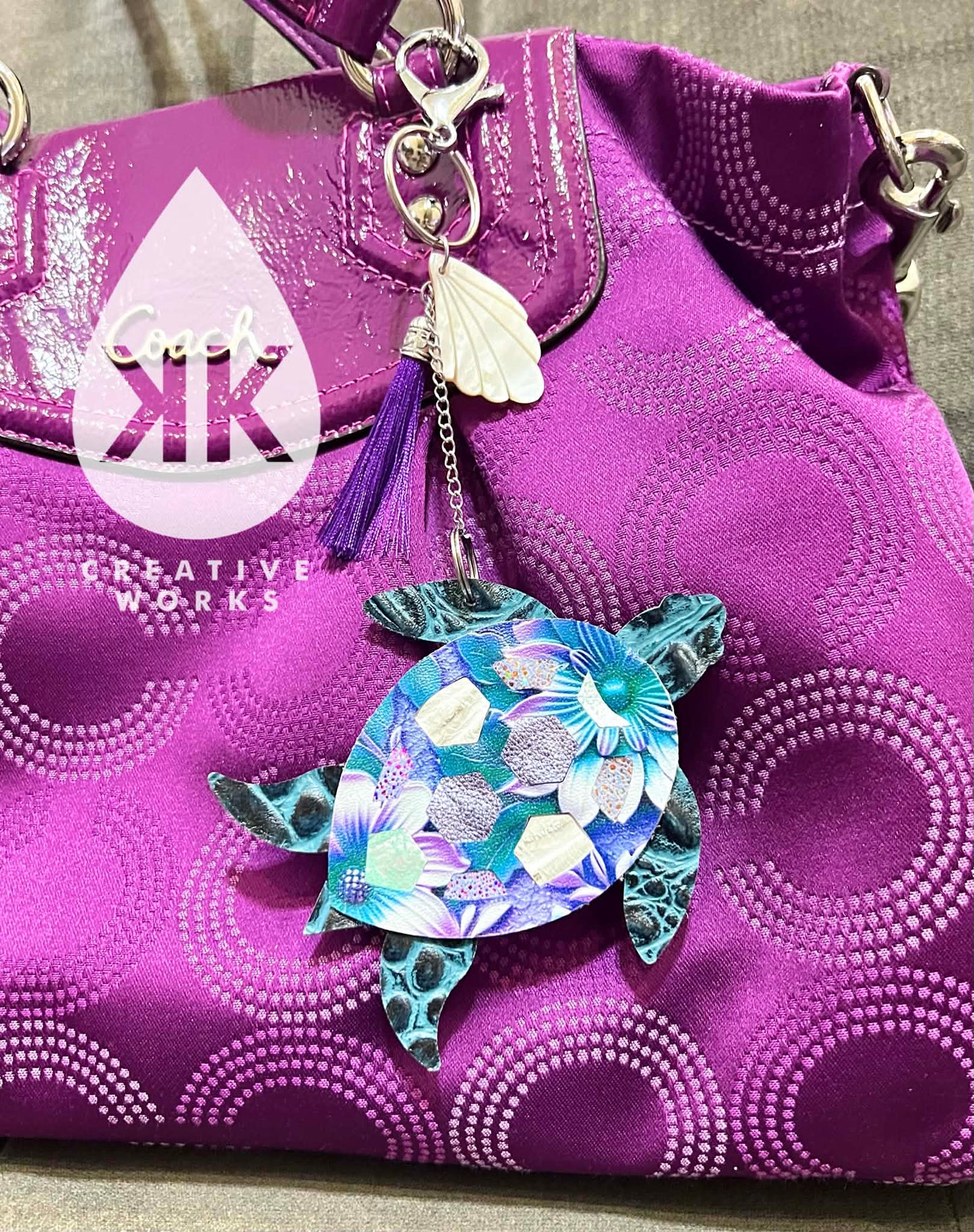 Large Sea Turtle Accessory/Bag Flair -  Steel Rule Wooden Die